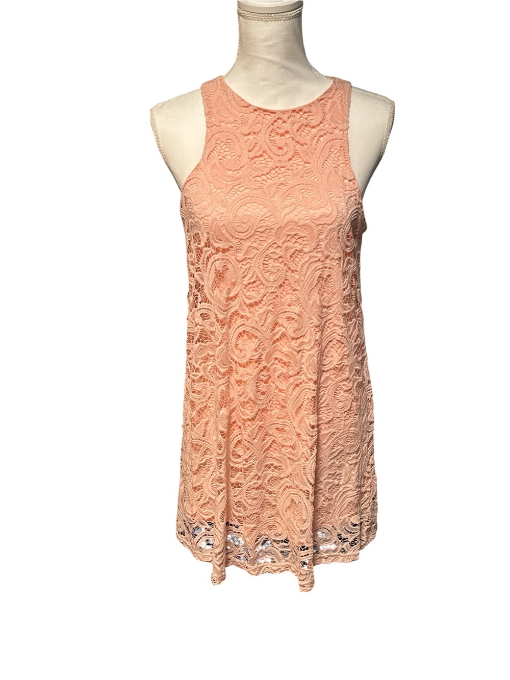 Beautiful Love Tree Peach Lace Dress